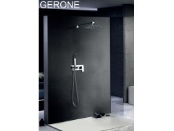 Wbudowany prysznic, mikser i gaÅka 25 x 25 - GERONE CHROME
